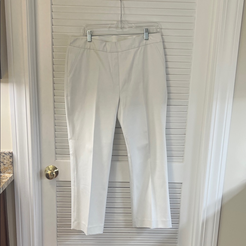SPANX White Ankle Cropped Dress Pants